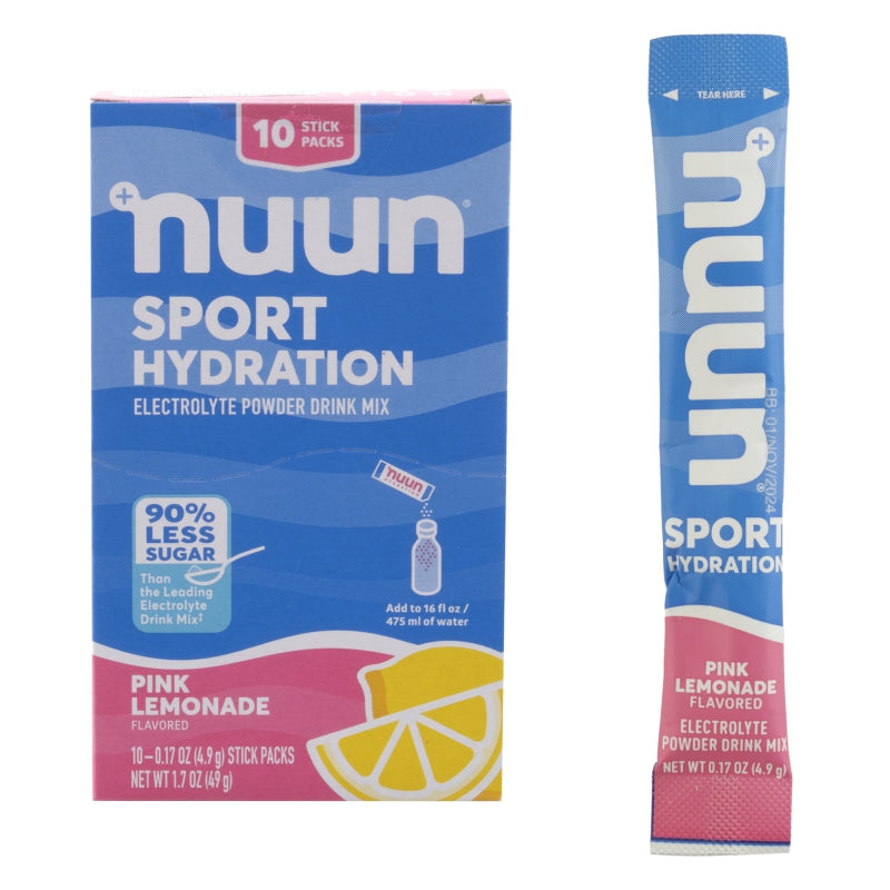 Nuun Nuun Sport Hydration Pink Lemonade Electrolyte Powder Drink Mix Sports & Energy Drinks White Smoke