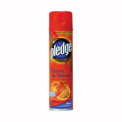 Pledge Pledge Furniture Polish, Orange Clean Scent, 9.7 Oz Aerosol Spray Furniture Cleaners & Polish Firebrick