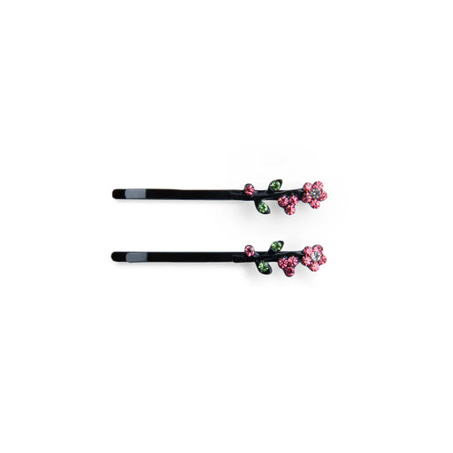 Smoothies Smoothies Flower Leave Gem Bob Hair Pins White Smoke