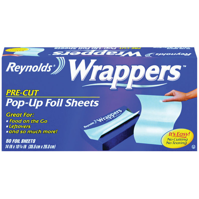 Reynolds Wrap Reynolds Wrap Wrappers Pre Cut Pop Up Foil Sheets 50CT Foil Dark Slate Blue