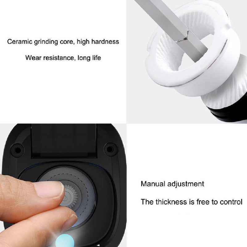 SmartPursue™ Kitchen Ceramic Pepper Electric Grinder Spice Grinders White Smoke 1set / USB,2sets / USB