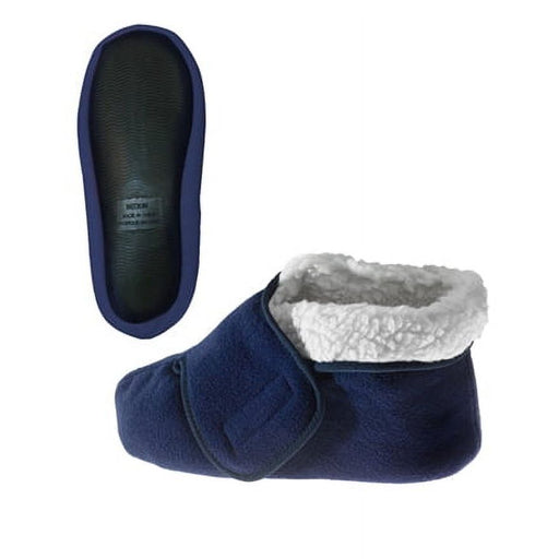 Careismatic Brands Inc. Careismatic Brands Inc. Men’s & Women’s Extra Wide Soft Fleece Diabetic Bootie Slippers For Seniors 2XL Navy Clothing White Smoke