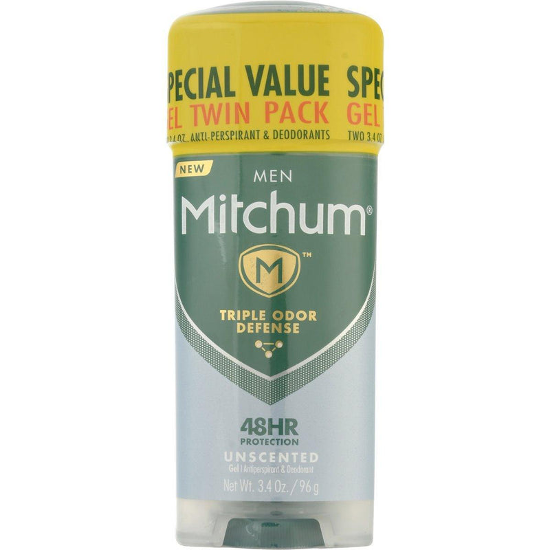 Mitchum Mitchum Antiperspirant & Deodorant, Gel, Special Value, Men, Unscented, Twin Pack Deodorant Gray