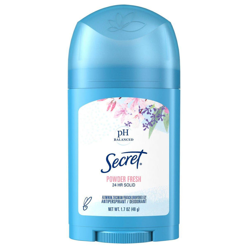 Secret Secret Wide Solid Antiperspirant And Deodorant, Powder Fresh, 1.7 Oz Deodorant White Smoke