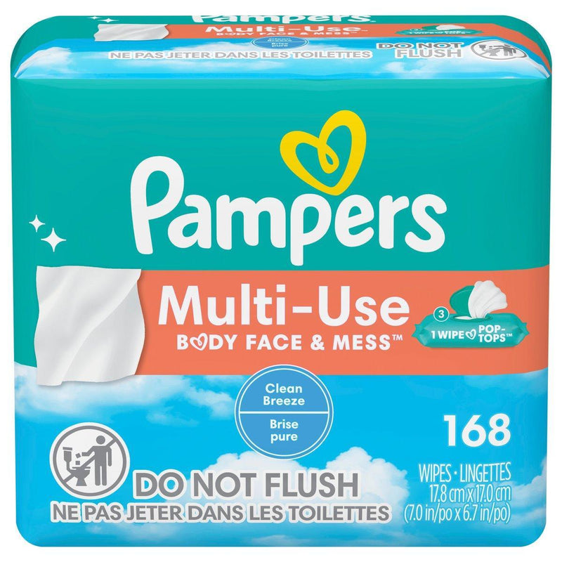 Pampers Pampers Wipes, Multi Use, Clean Breeze Baby Wipes Light Sea Green