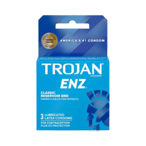 Trojan Trojan ENZ Premium Lubricated Latex Condoms Condoms Dodger Blue