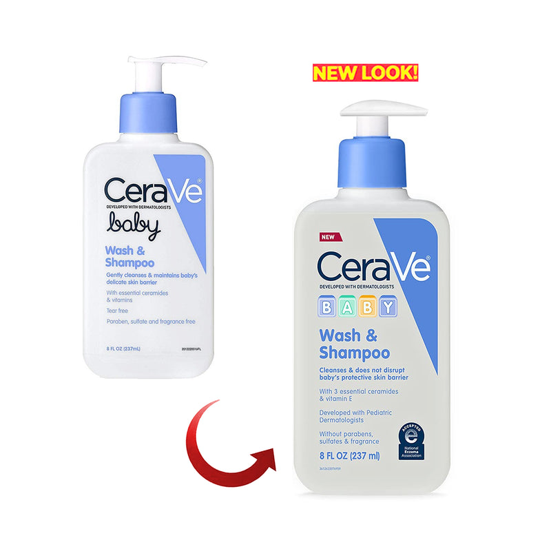 CeraVe CeraVe Baby Wash & Shampoo, 8 Fl Oz Shampoo White Smoke
