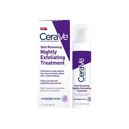 CeraVe CeraVe Skin Renewing Nightly Exfoliating Treatment Glycolic Acid Face Serum - 1 Fl Oz Skin Care White Smoke