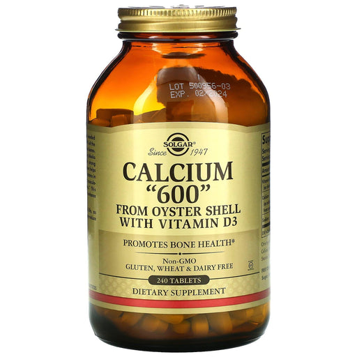 Solgar Solgar Calcium "600" From Oyster Shell With Vitamin D3, 240 Tablets Vitamins & Supplements White Smoke
