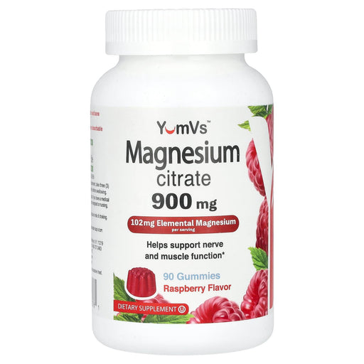 Yum-V's Yum-V's® Magnesium Citrate Gummies – Raspberry (900 mg, 90 Count) Health & Beauty White Smoke
