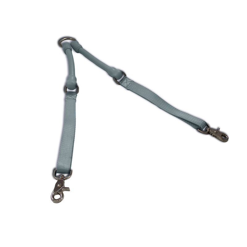 WACKYstore CRAZYcoupl'r - 2 Dogs on 1 Leash White Smoke SMALL: 6-15 lbs. (each dog) / Silver,MEDIUM:  16-60 lbs. (each dog) / Silver