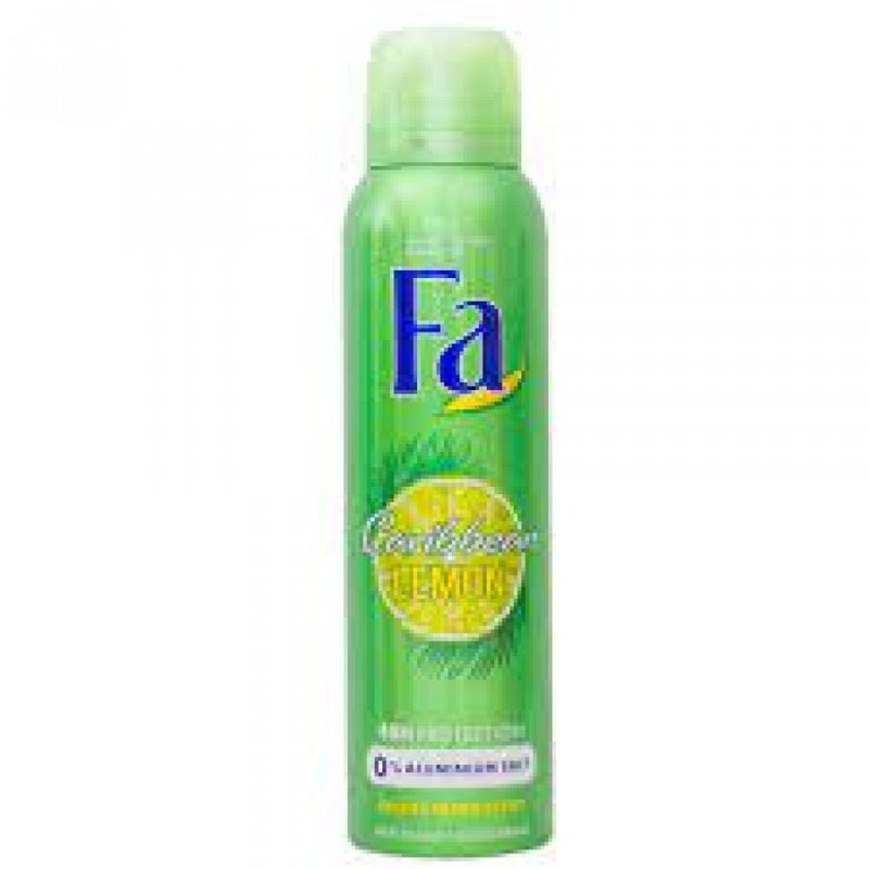 Fa Fa Deodorant Spray Caribbean Lemon 150 Ml Deodorant White Smoke