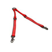 WACKYstore CRAZYcoupl'r - 2 Dogs on 1 Leash White Smoke SMALL: 6-15 lbs. (each dog) / Red