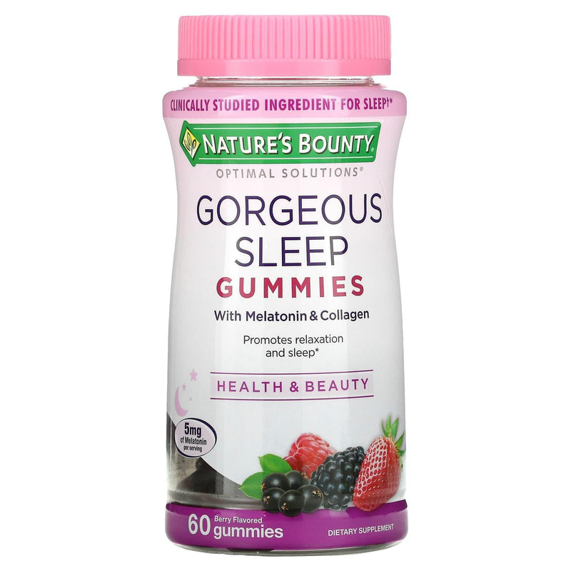 Nature's Bounty Nature's Bounty Optimal Solutions Gorgeous Sleep Gummies, Melatonin & Collagen, Mixed Berry, 60 Ct Vitamins & Supplements Lavender
