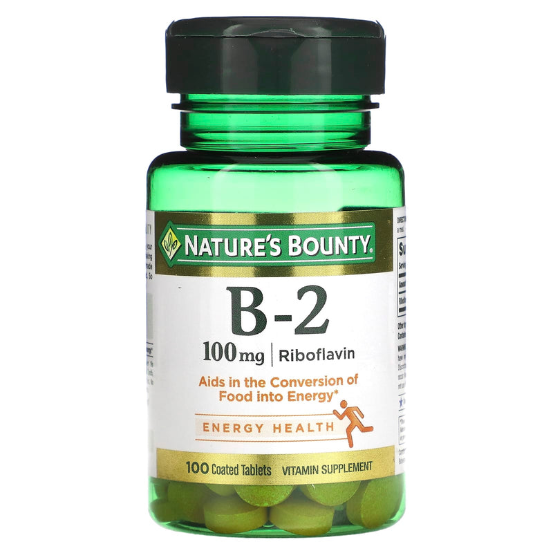Nature's Bounty Nature's Bounty Vitamin B-2, 100 Mg, Coated Tablets Vitamins & Supplements White Smoke
