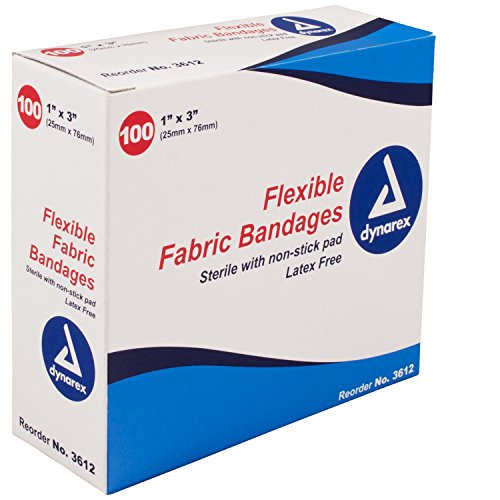 Dynarex Dynarex Tan Adhesive Fabric Bandage, 1 X 3 Inch Medical Tape & Bandages White Smoke