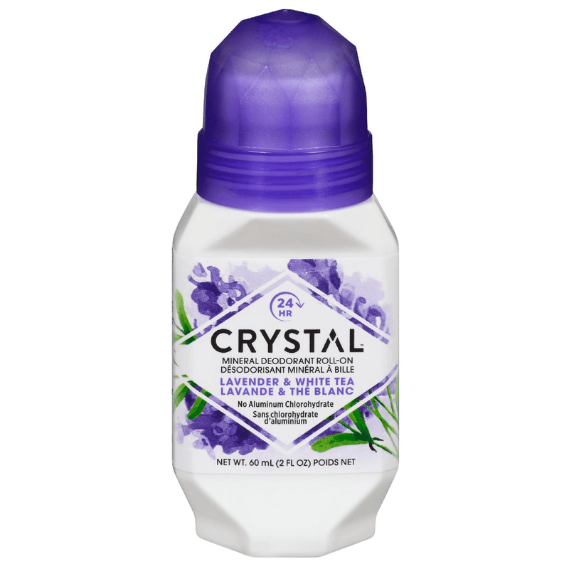 Crystal Crystal Essence Mineral Roll On Deodorant, Lavender & White Tea, 2.25 Fl. Oz Deodorant White Smoke