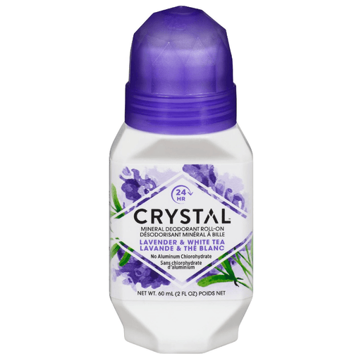 Crystal Crystal Essence Mineral Roll On Deodorant, Lavender & White Tea, 2.25 Fl. Oz Deodorant White Smoke
