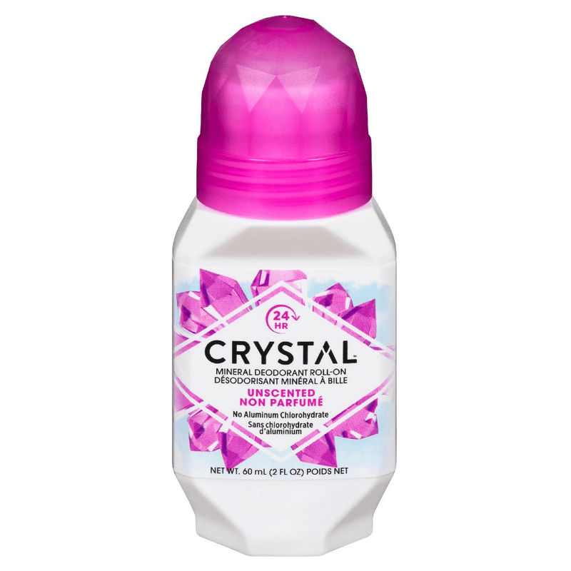 Crystal Crystal Deodorant Roll On, Mineral Enriched, Unscented 2.25 Fl Oz Deodorant White Smoke