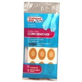 Preferred Plus Preferred Plus Ultra Thin Corn Remover 9 Cushions,9 Medicated Disks Foot Care White Smoke
