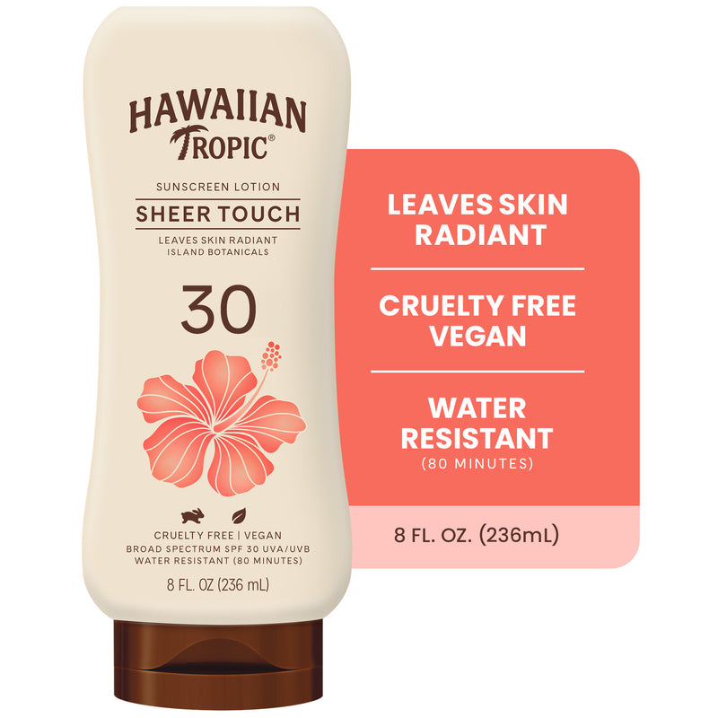 Hawaiian Tropic Hawaiian Tropic Sheer Touch Ultra Radiance Lotion Sunscreen - SPF 30, 8 Fl Oz Sunscreen White Smoke