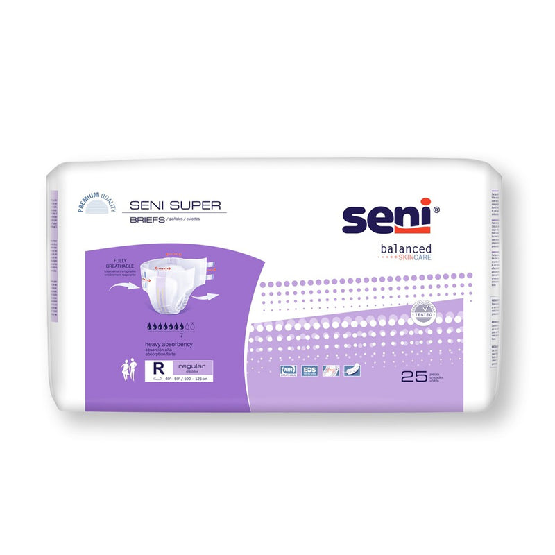 Seni Seni Super Heavy Absorbency Incontinence Brief, Regular 1163851 Bicycle Shorts & Briefs White Smoke