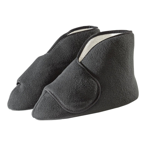 Silverts Silverts Diabetic Bootie Slippers - Black, Medium / X-Wide Clothing White Smoke