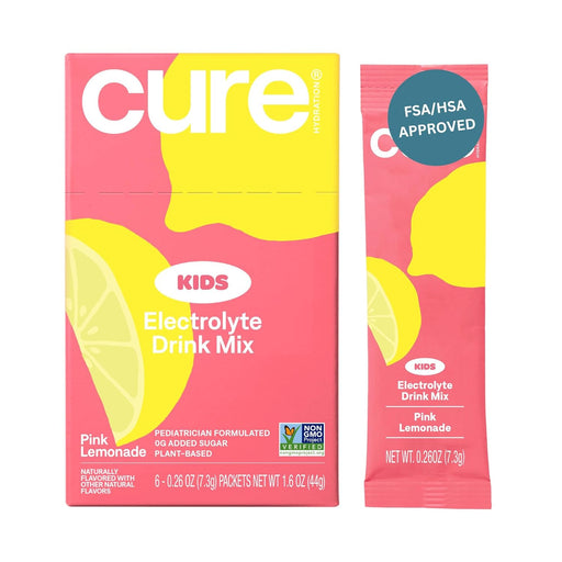 Cure Hydration Cure  Kids Hydration  Pk 6 Plma Hydration Systems Light Coral