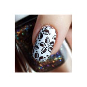 UberChic Beauty Football is Life Stamping Plate Light Gray