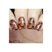 UberChic Beauty Art Deco Flair Stamping Plate Rosy Brown