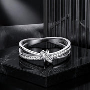 Bids.com S925 Sterling Silver Oxidized Pavé Setting CZ Ring Size 6 for Women Rings Black 6,7,8,6B,7B,8B,9B,9