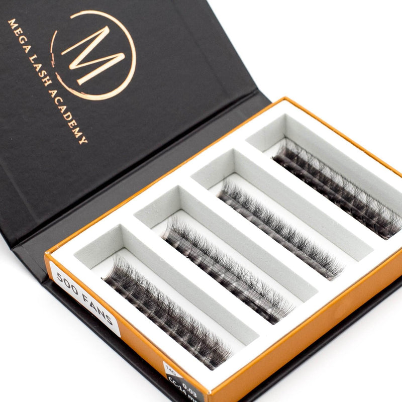 Mega Lash Academy 14D Rapid Promade Fans® - 500 Fans Promade Fans Light Gray 0.03 / CC / 9,0.03 / CC / 10,0.03 / CC / 11,0.03 / CC / 12,0.03 / CC / 13,0.03 / CC / 14,0.03 / CC / 15,0.03 / CC / 16,0.03 / CC / 17,0.03 / CC / 18,0.03 / D / 9,0.03 / D / 10,0.03 / D / 11,0.03 / D / 12,0.03 / D / 13,0.03 / D / 14,0.03 / D / 15,0.03 / D