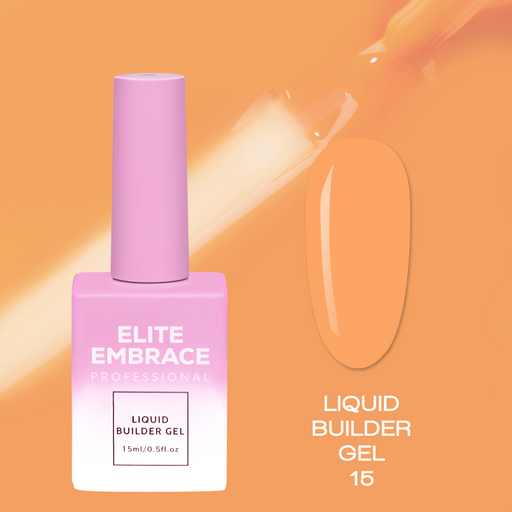 nbmsupply ELITE EMBRACE Professional Liquid Builder Gel 15 15ml ELBG1515 Sandy Brown