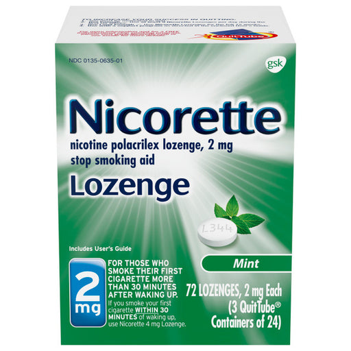 Nicorette Nicorette Mini Nicotine Lozenges, 2 mg (72 Count) Medicine & Drugs Lavender