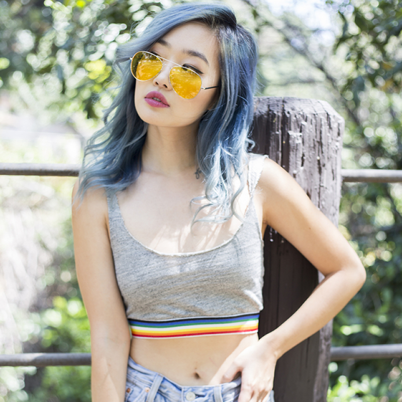 zeroUV Retro Metal Color Tinted Lens Aviator Sunglasses 8405 59mm Sunglasses Lavender Red,Orange,Pink,Purple,Blue,Yellow,Green