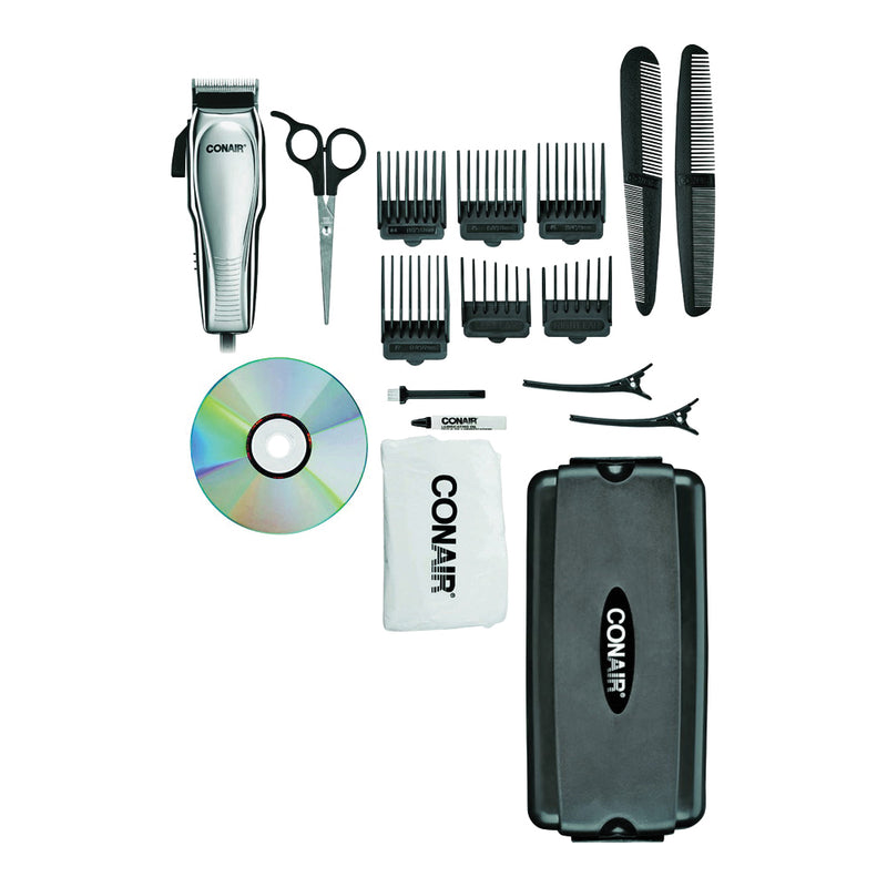 Conair Conair Custom Cut Haircut Kit, Chrome, 21 Piece Shaving & Grooming White Smoke