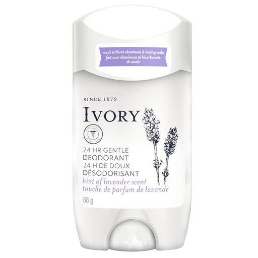 Ivory Ivory Aluminum Free Deodorant, Hint of Lavender, 24-Hour Odor Protection, 2.4 oz Stick Deodorant White Smoke