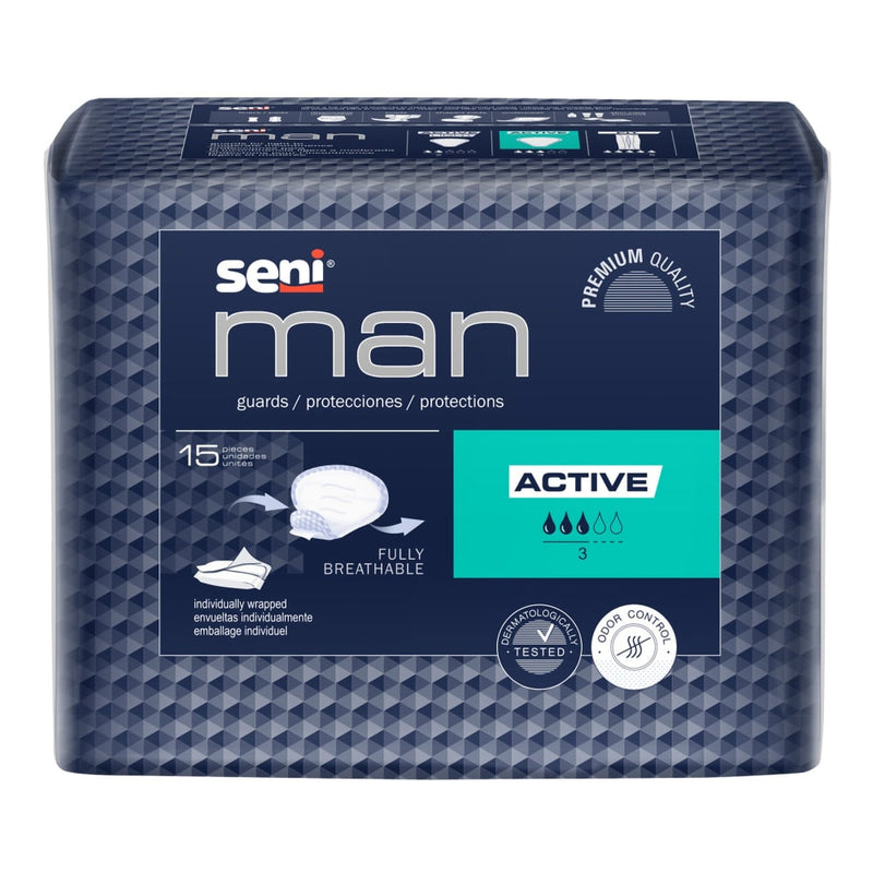 Seni Seni Man Active Bladder Control Pad Moderate Absorbency 8-9/10 X 10-3/5 Inch Personal Care Dark Slate Gray