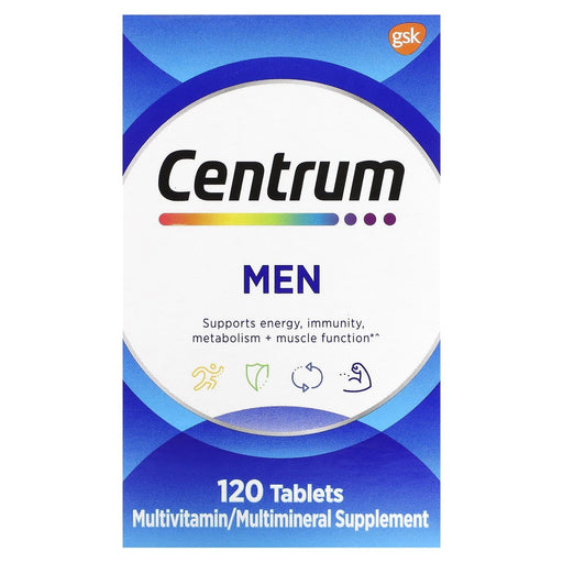 Centrum Centrum Multivitamin/Multimineral Supplement, Men, Tablets Vitamins & Supplements White Smoke