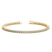 Bids.com Lab Grown Round Diamond Tennis Bracelet in 14k Yellow Gold (4 cctw F/G  VS2/SI1) Bracelets White Smoke 7 / Yellow Gold