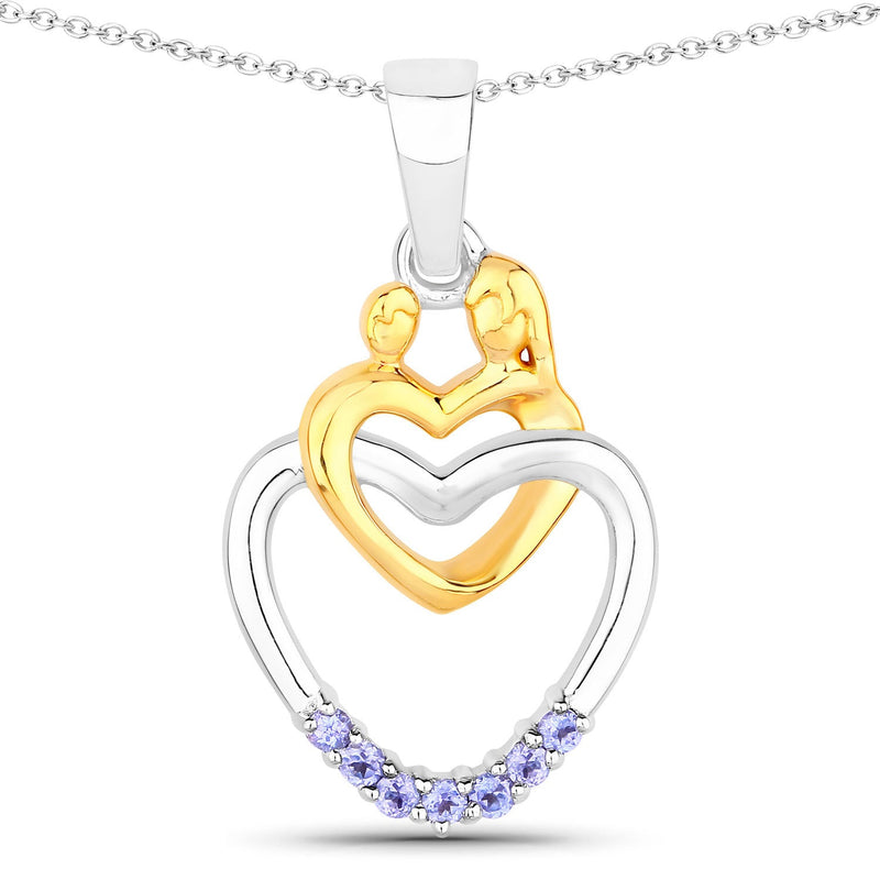 Bids.com 0.14 Carat Genuine Tanzanite .925 Sterling Silver Pendant Pendants White Smoke size 18.00