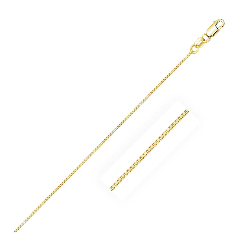 Bids.com 14k Yellow Gold Classic Box Chain 0.6mm Necklaces White Smoke 16 / Yellow Gold,17 / Yellow Gold,18 / Yellow Gold,20 / Yellow Gold,24 / Yellow Gold