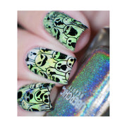 UberChic Beauty Halloween-08 Stamping Plate Dark Gray