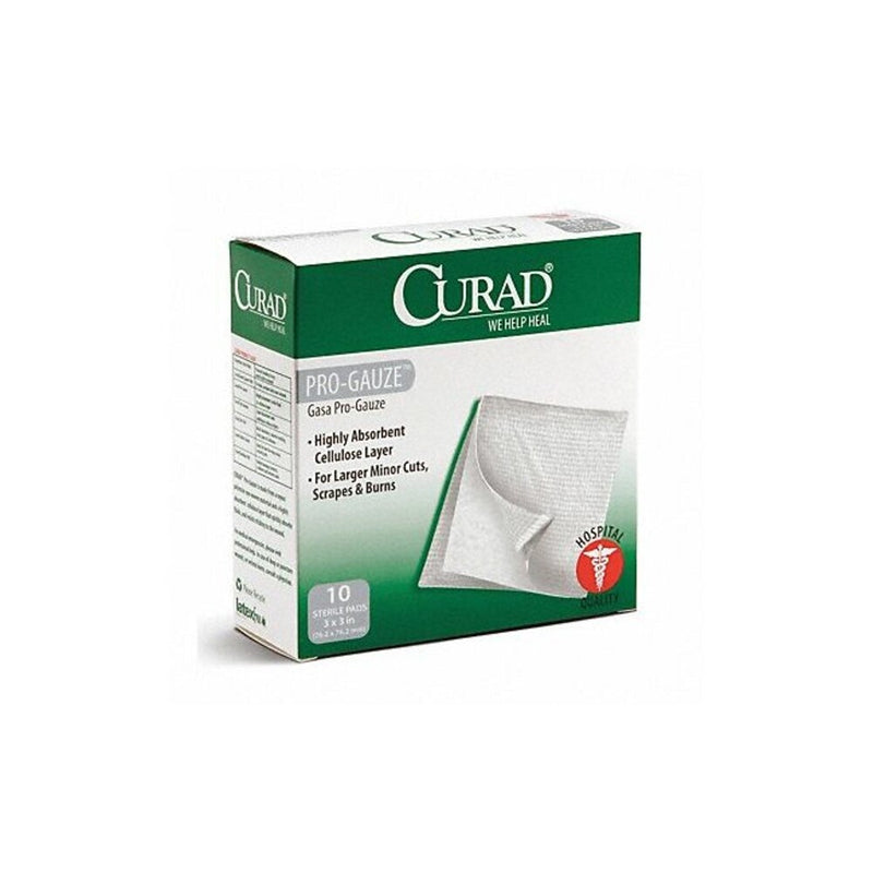 Curad Curad Pro-Gauze Gauze Pads, Sterile 3 x 3 10 ct First Aid White Smoke