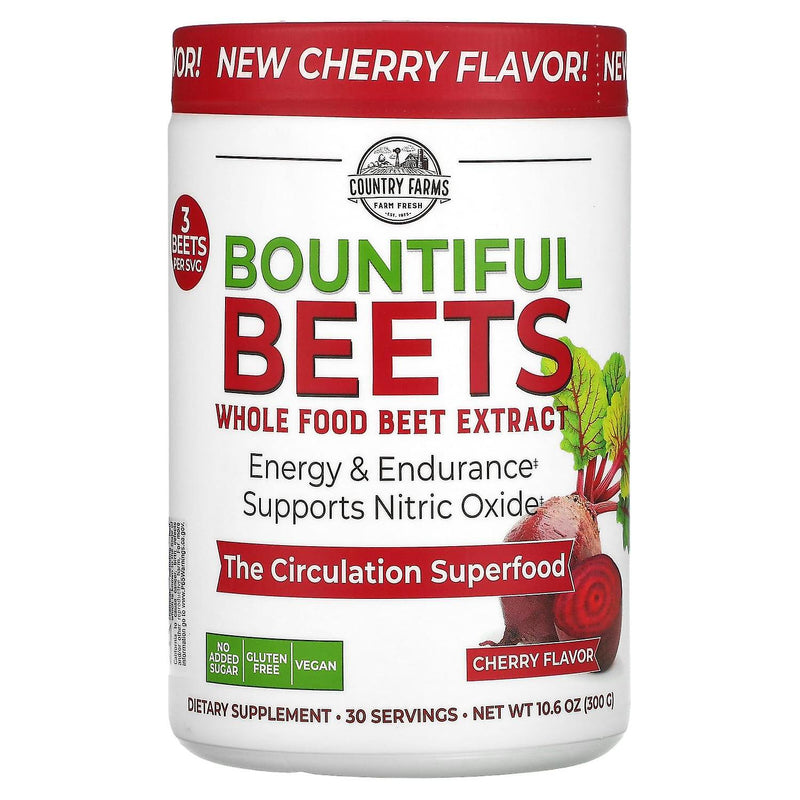 Country Farms Country Farms Bountiful Beets, Cherry Flavor 10.6 Oz Vitamins & Supplements White Smoke