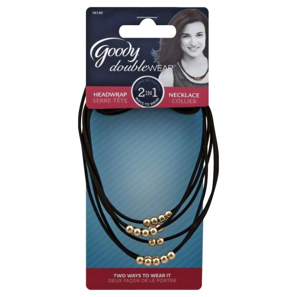 Goody Goody DoubleWear 2 In1 HeadWrap NecklAce Hair Care White Smoke