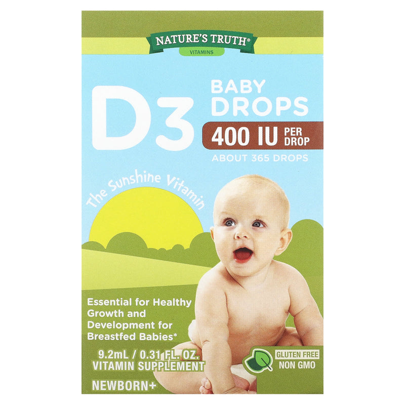 Nature's Truth Nature's Truth Vitamin Baby Drops 400 Iu Vitamin D3  0.31 Fl Oz Vitamins & Supplements Pale Turquoise