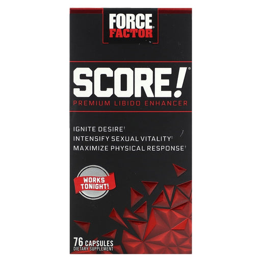 Force Factor Force Factor Score! Premium Libido Enhancer, 76 Capsules Vitamins & Supplements Black