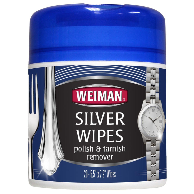 Weiman Weiman Silver Polish & Tarnish Remover Wipes - 20ct Furniture Cleaners & Polish Dark Slate Gray