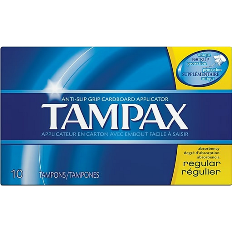 Tampax Tampax Cardboard Tampons Regular Absorbency, Anti-Slip Grip, LeakGuard Skirt, Unscented Tampons Midnight Blue